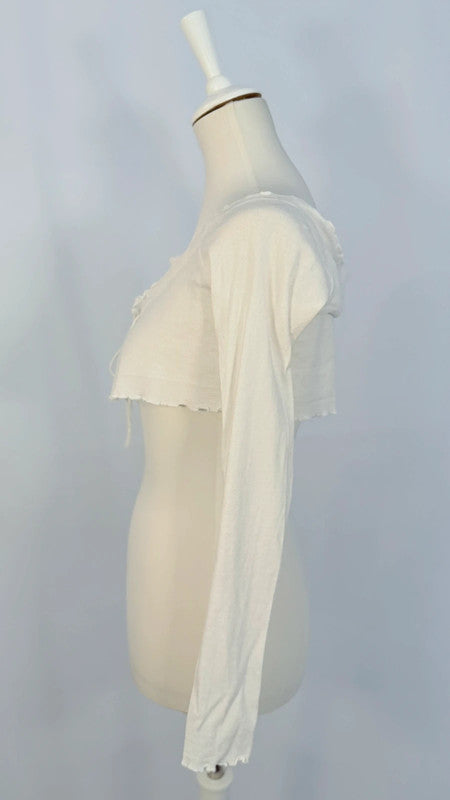 Gilet court blanc à nouer - Are You Am I