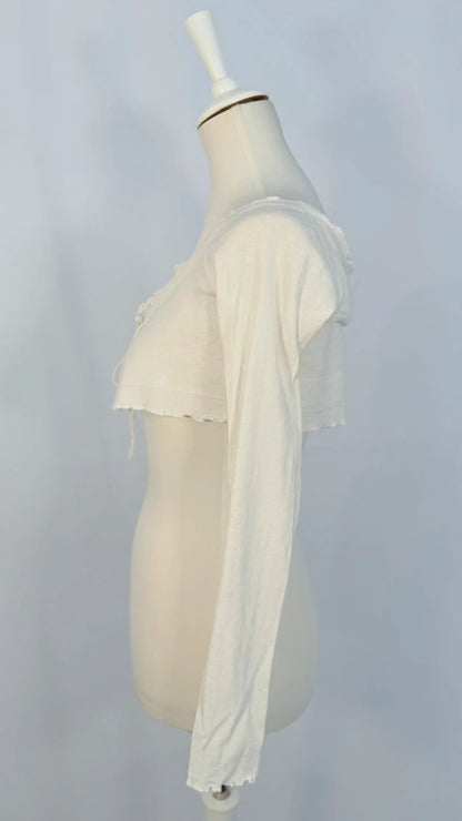 Gilet court blanc à nouer - Are You Am I