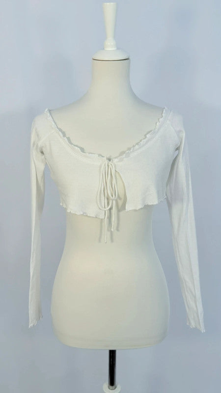 Gilet court blanc à nouer - Are You Am I