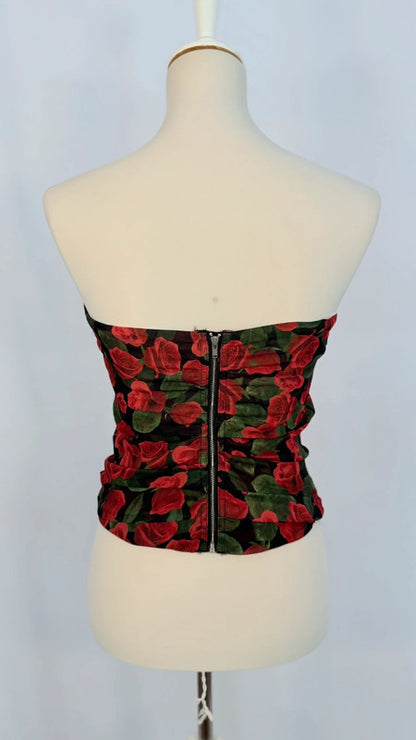 Top Abby rouge fleuri - For love and lemons