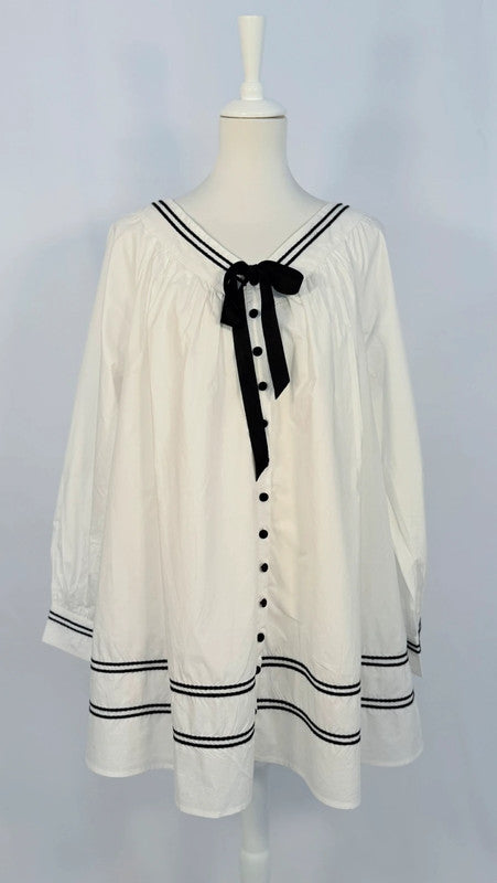 Blouse style marin blanc et noir - For love and lemons