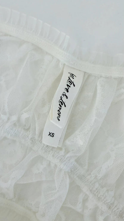 Top bustier en dentelle blanche - For love and lemons