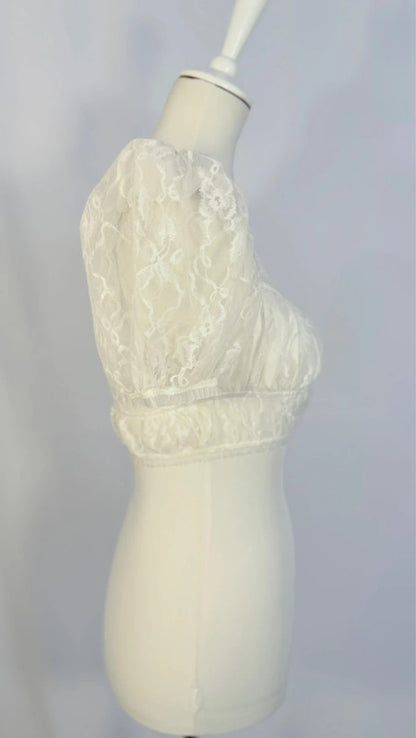 Top bustier en dentelle blanche - For love and lemons