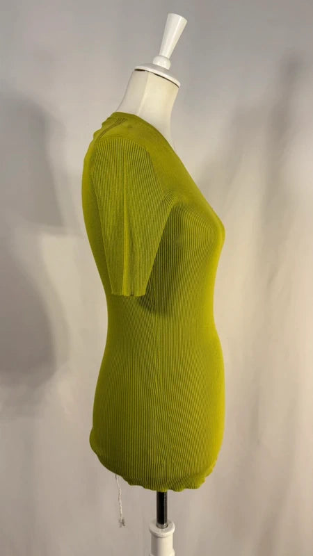 Green ribbed t-shirt