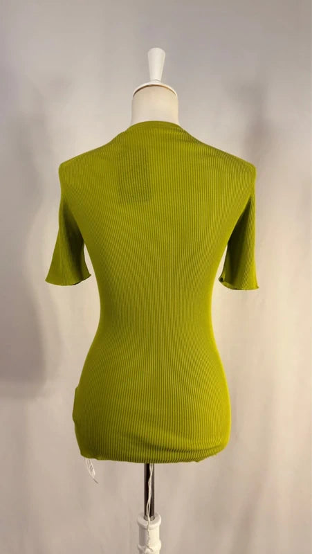 Green ribbed t-shirt