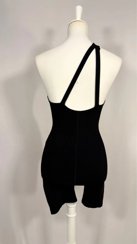 Combishort Lori stretch tissé noir