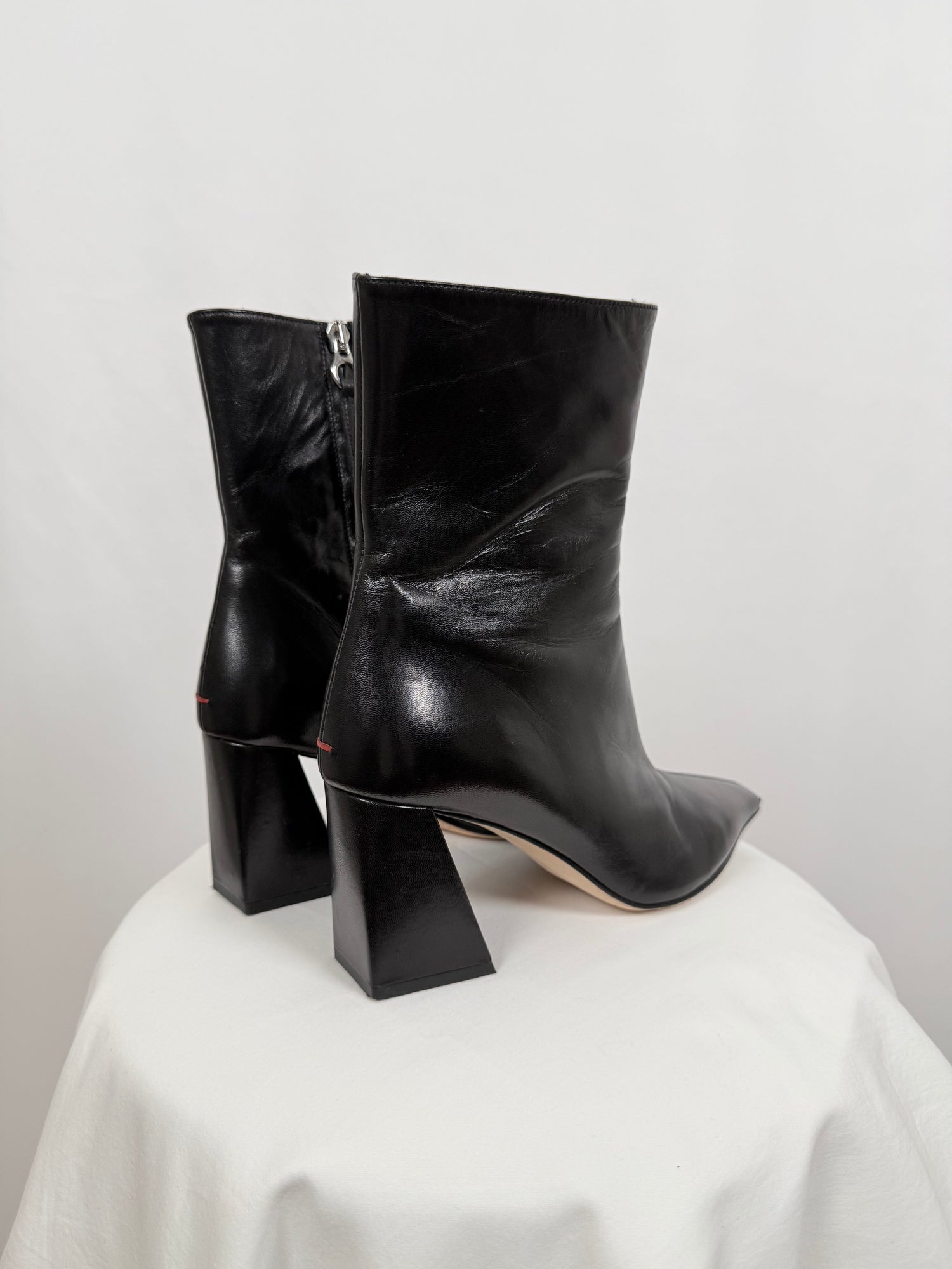 Bottines noires en cuir
