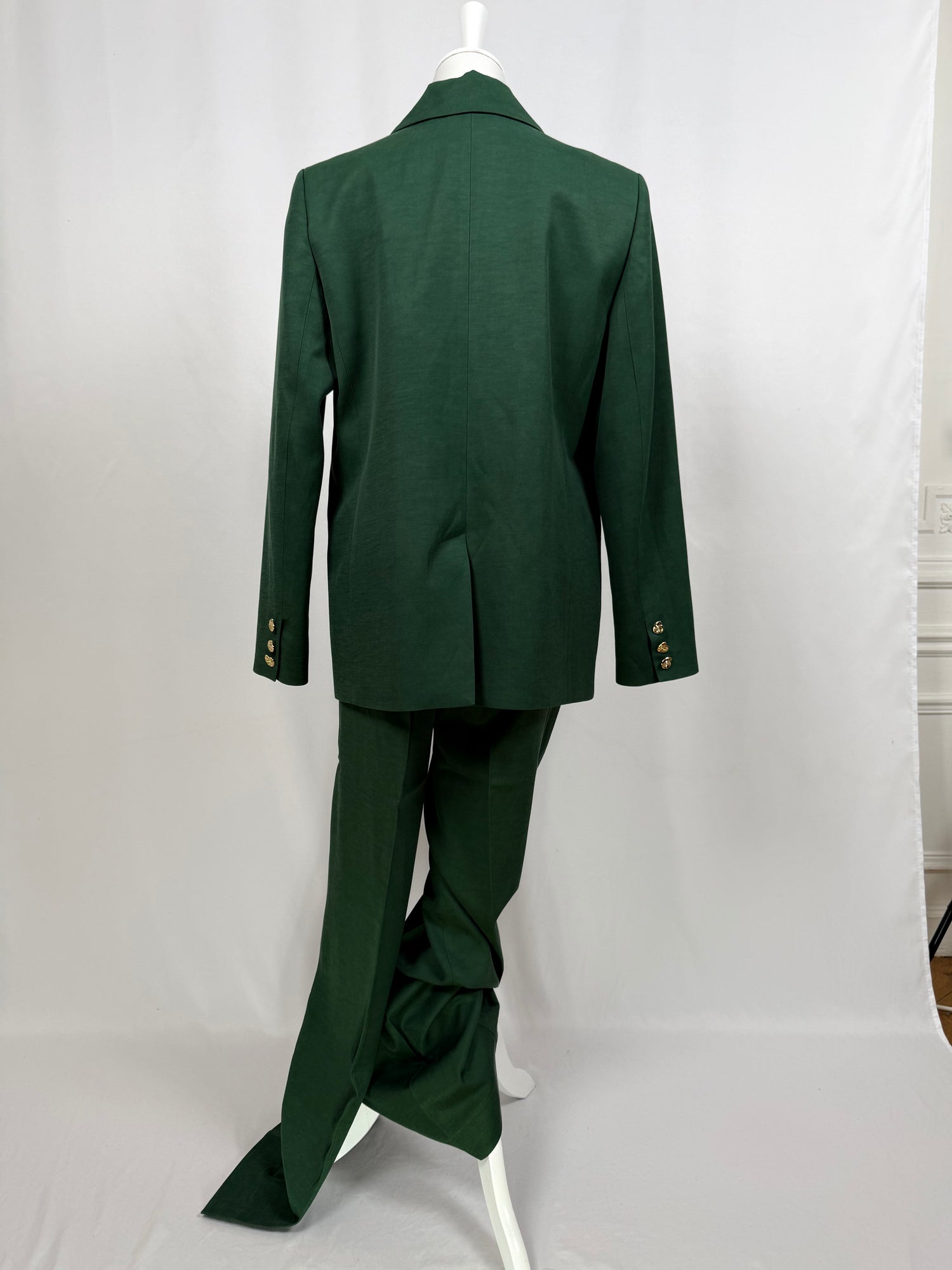 Tailleur oversize avec pantalon large vert