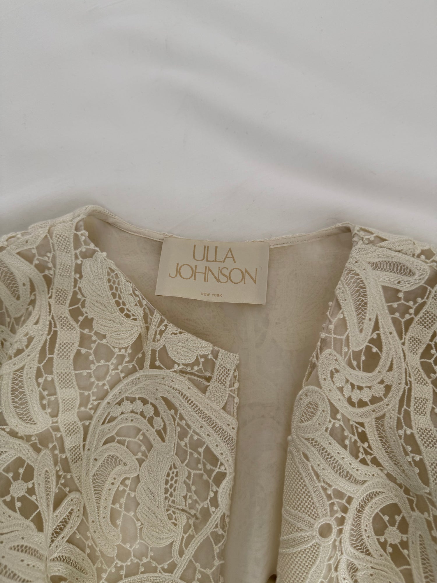 Veste Caris écru en dentelle