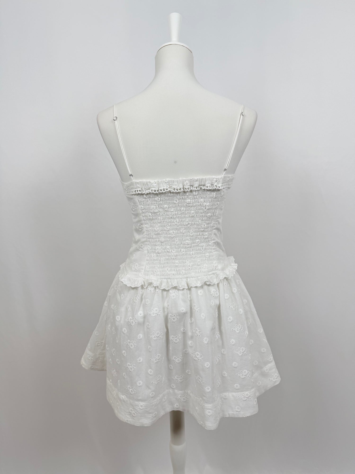 Robe mini blanche style corset