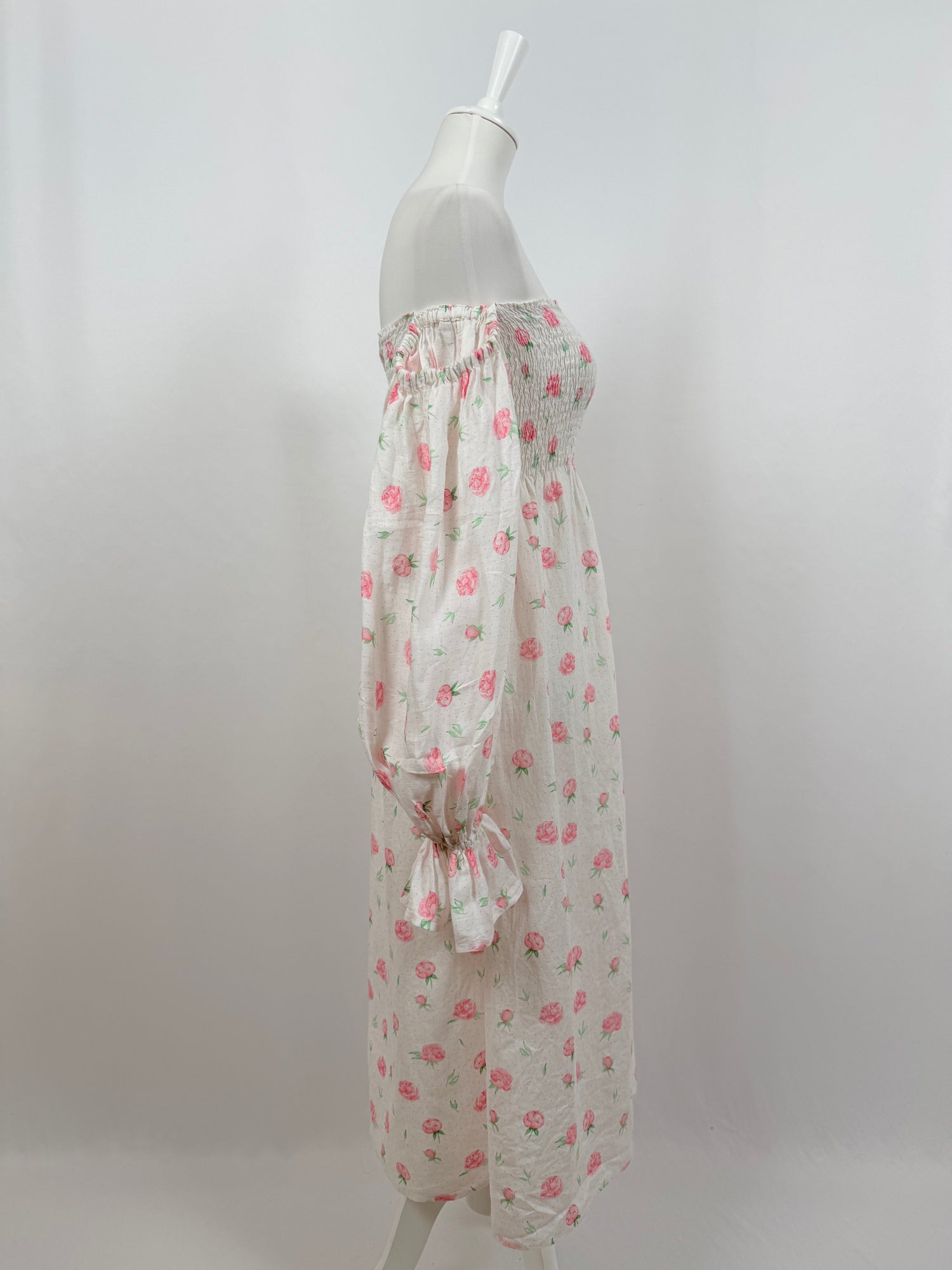 Robe Atlanta en lin à fleurs