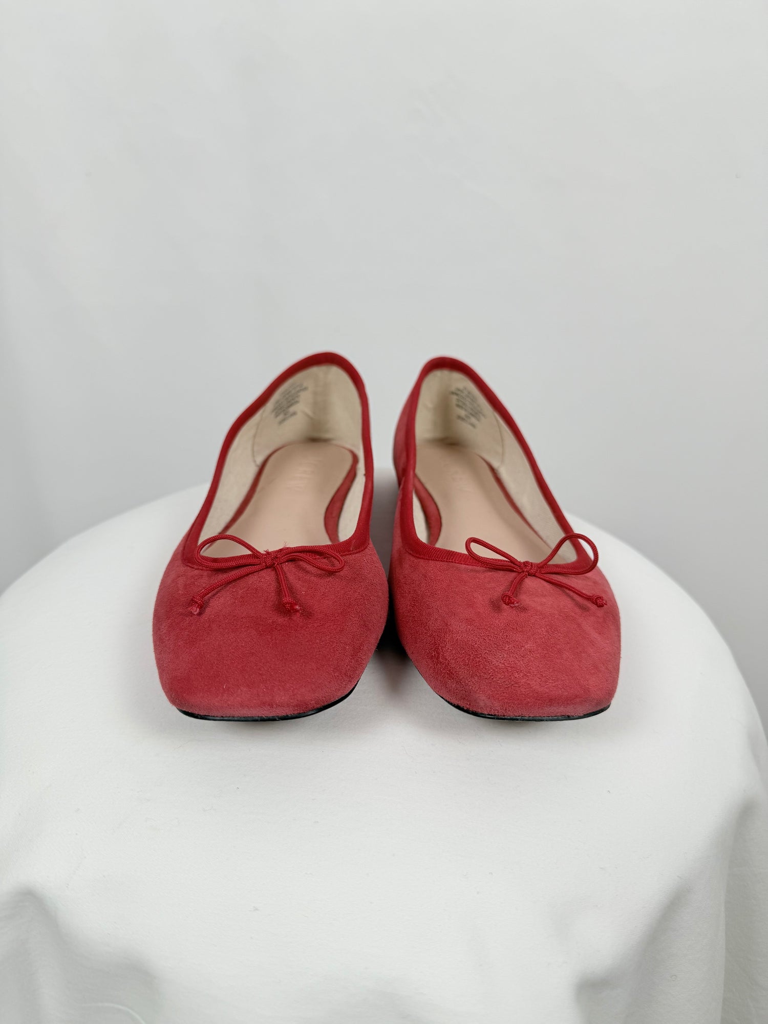 Quinn Red Suede Ballet Flats