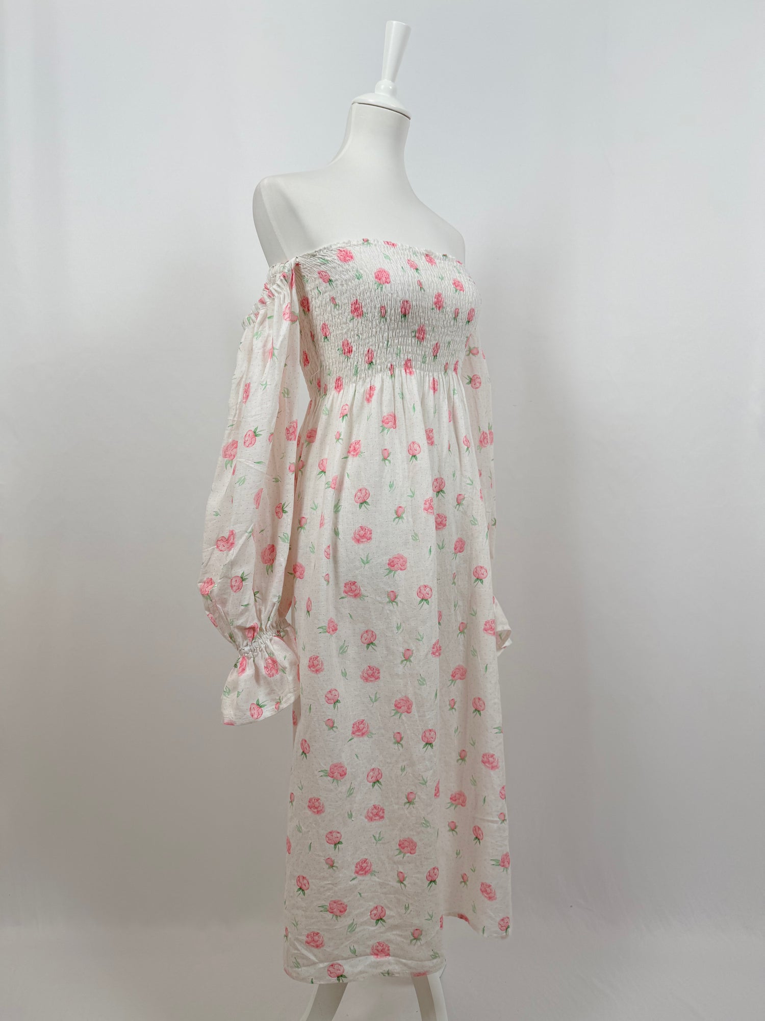 Robe Atlanta en lin à fleurs