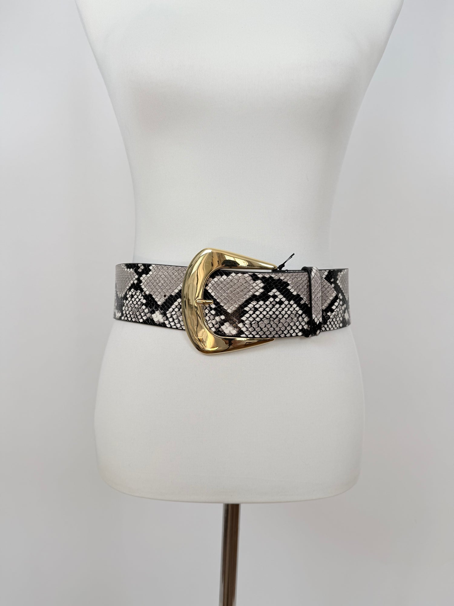 Ceinture large Matilda effet python