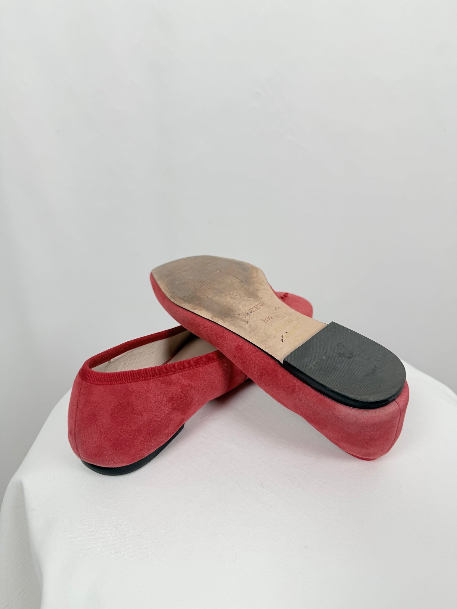 Quinn Red Suede Ballet Flats