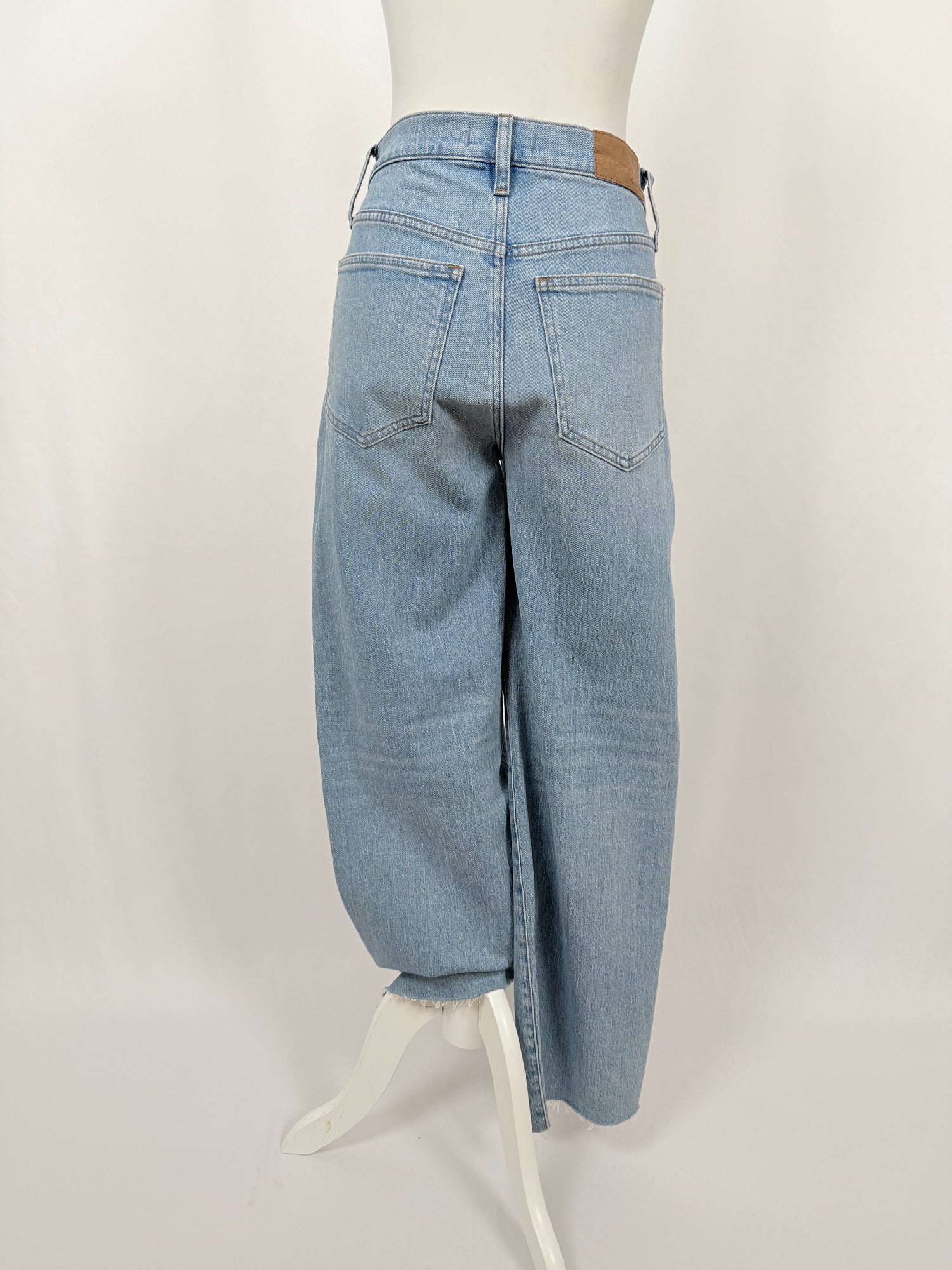Jean droit taille haute bleu clair
