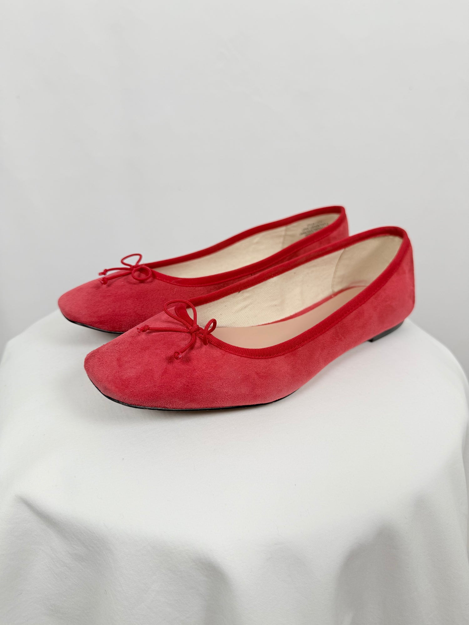 Quinn Red Suede Ballet Flats