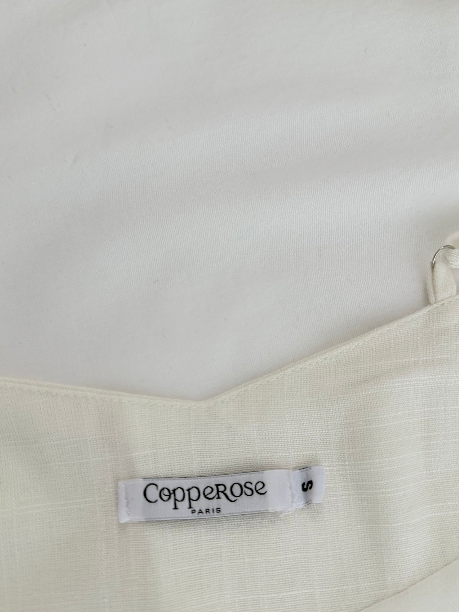 White midi dress with thin straps