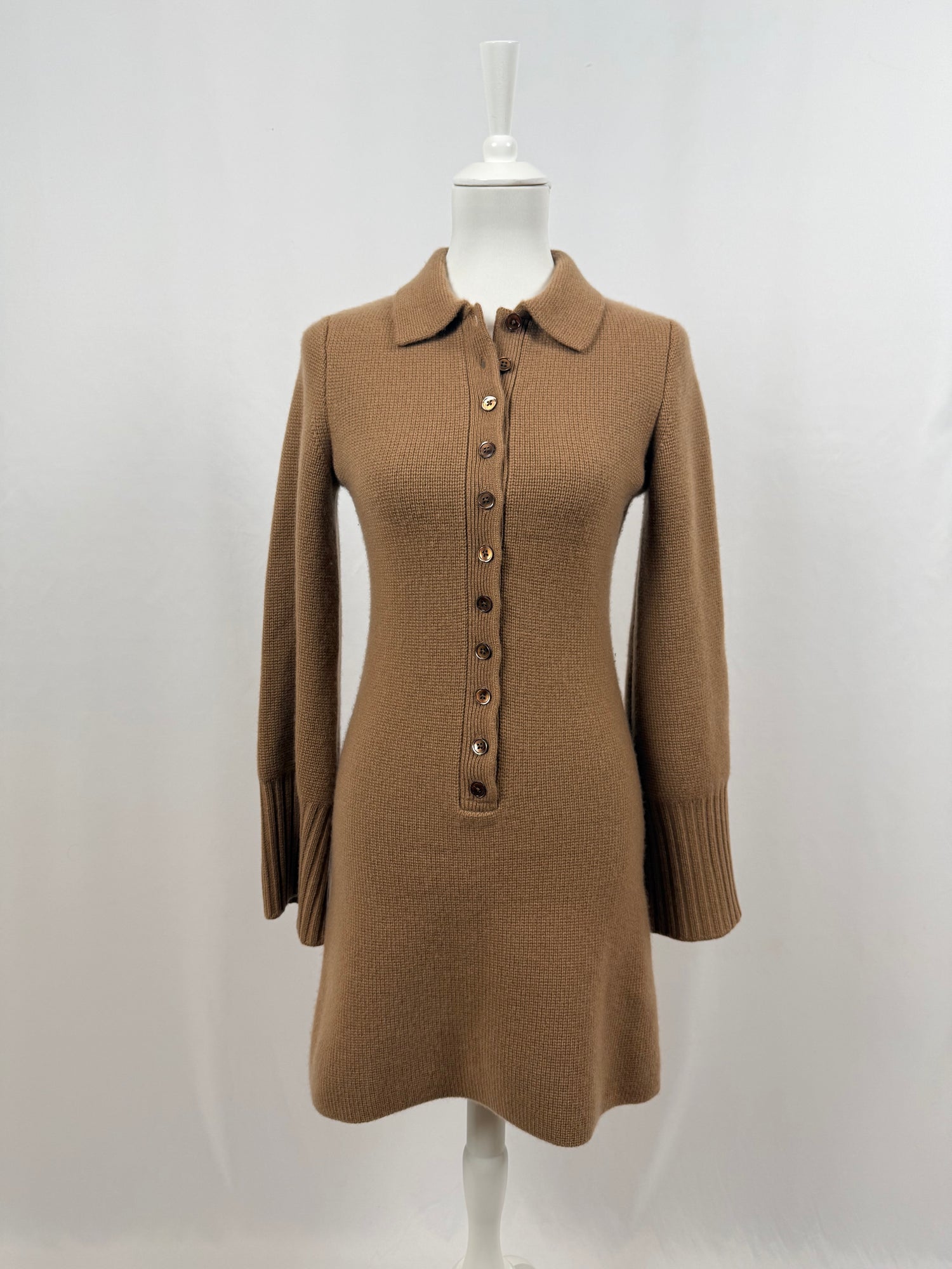 Brown Spring Street Cashmere Sweater Dress