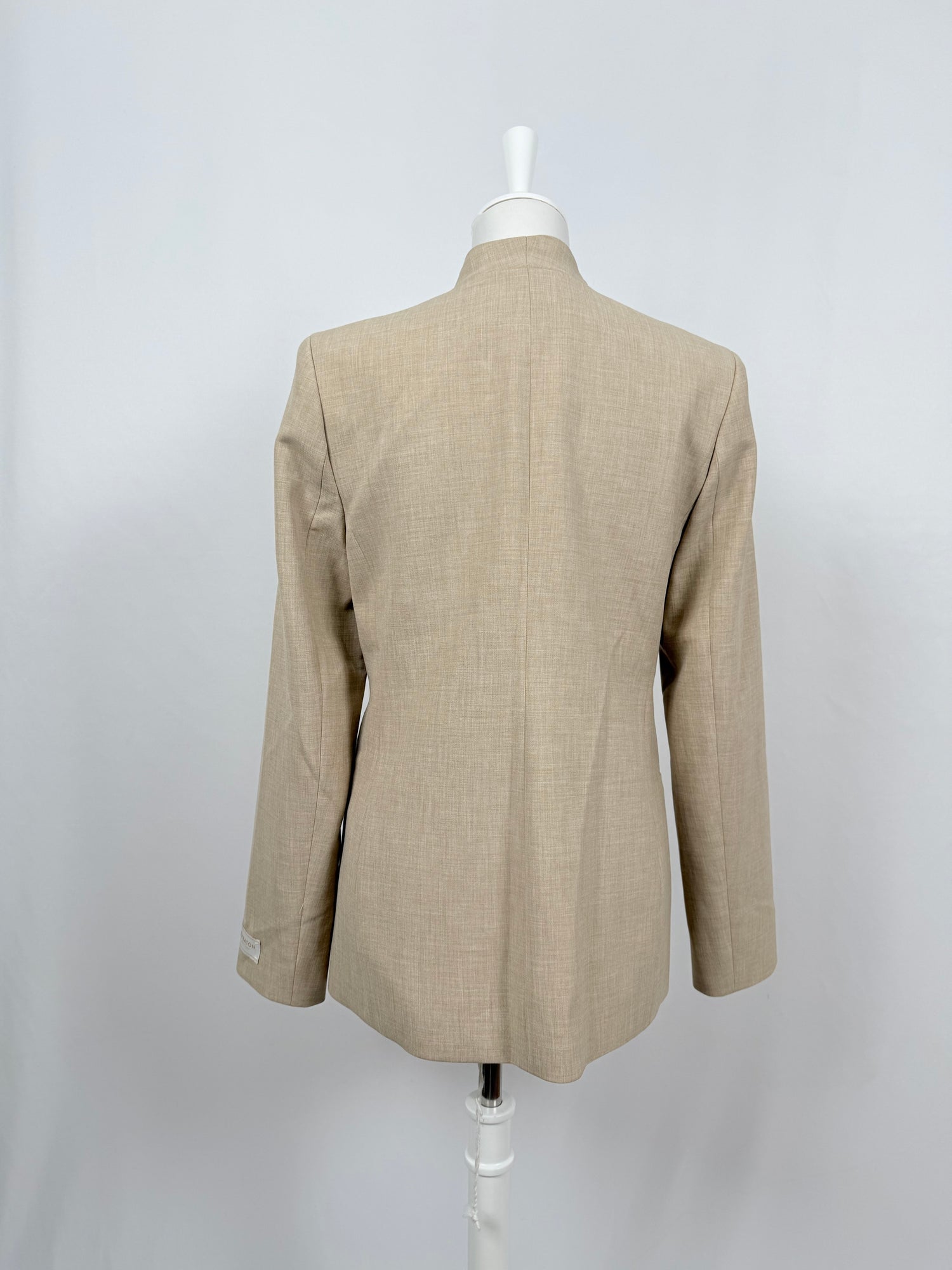 Blazer beige col châle