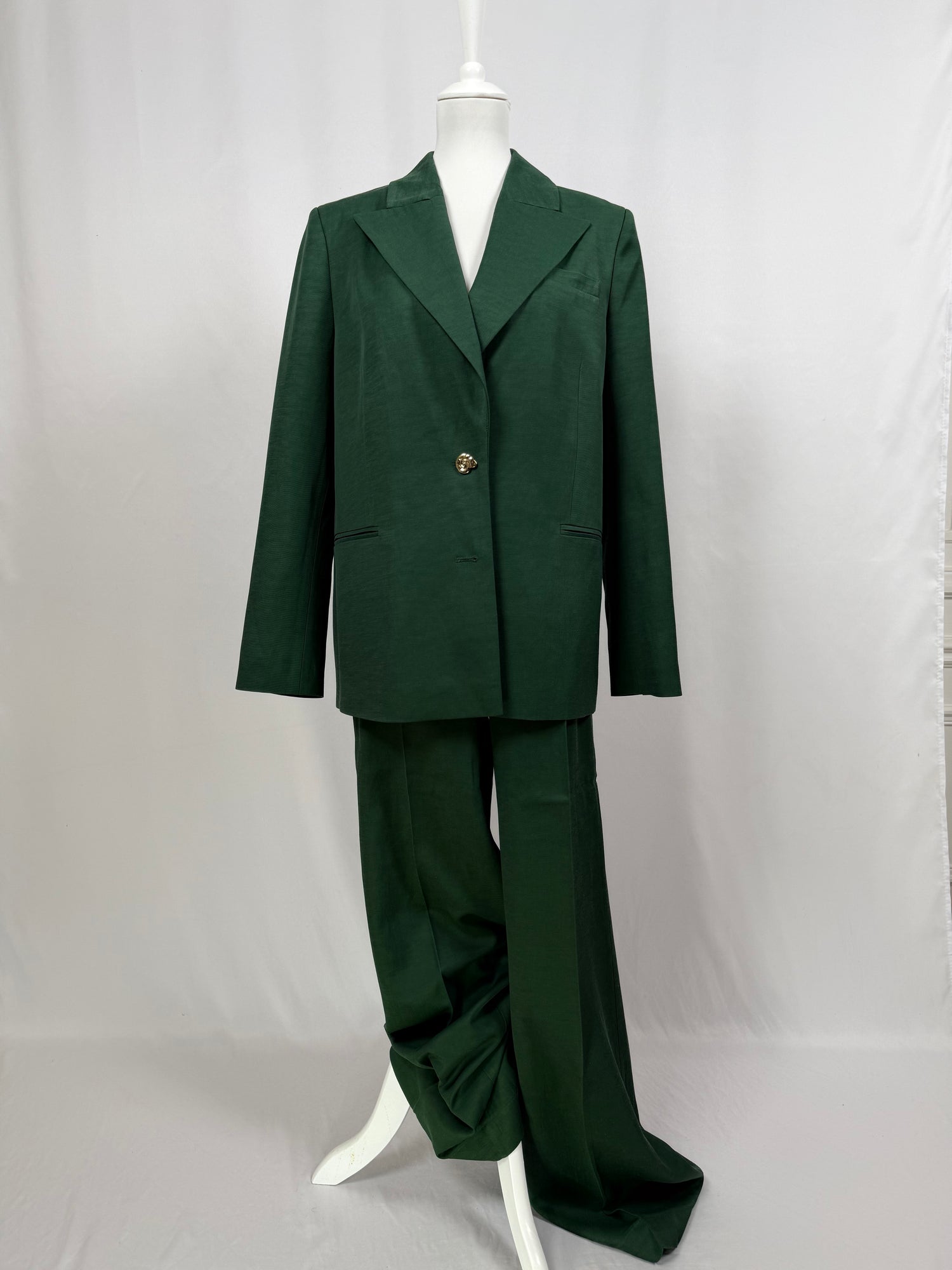 Tailleur oversize avec pantalon large vert