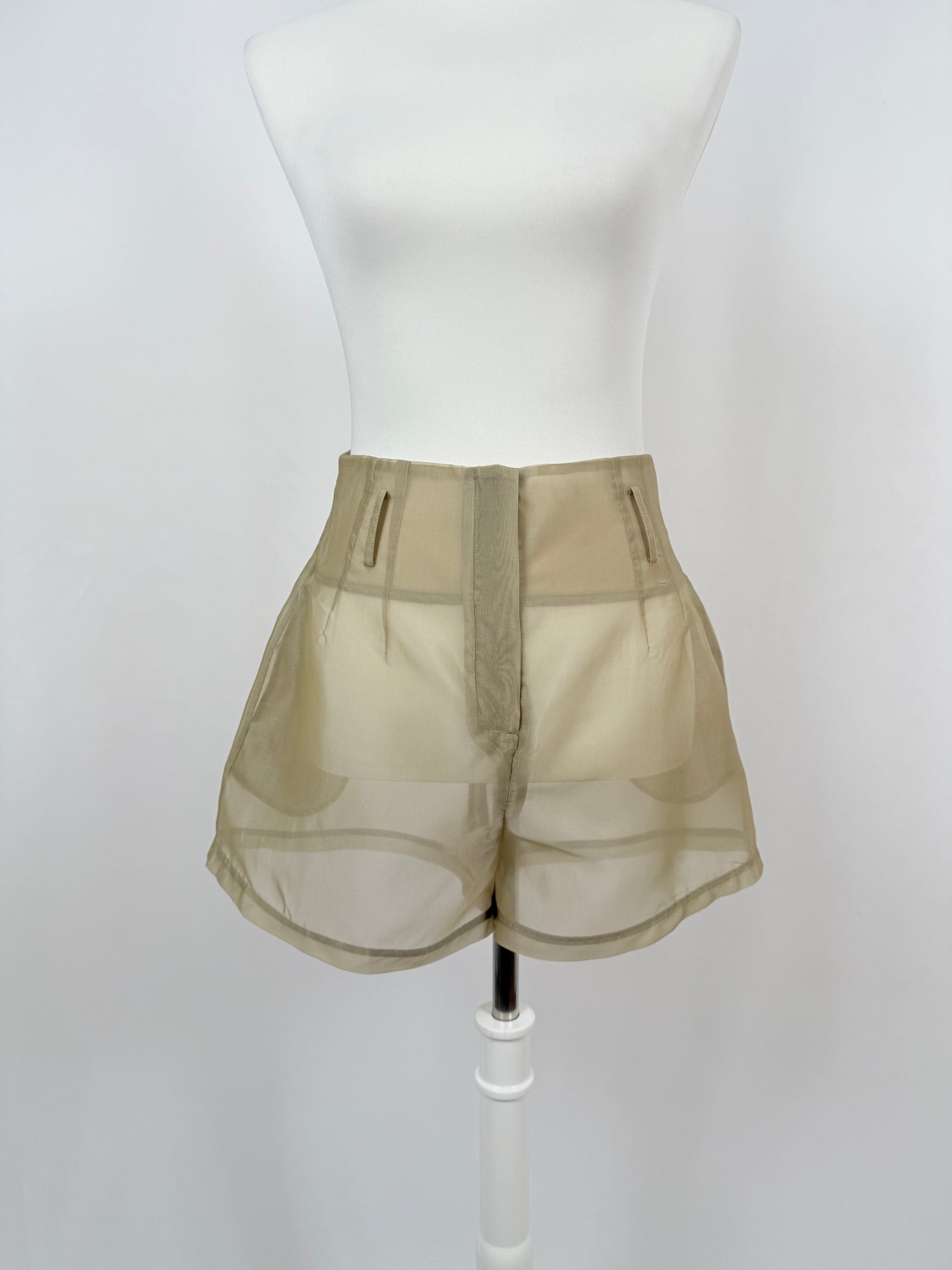 Short Lisa kaki transparent