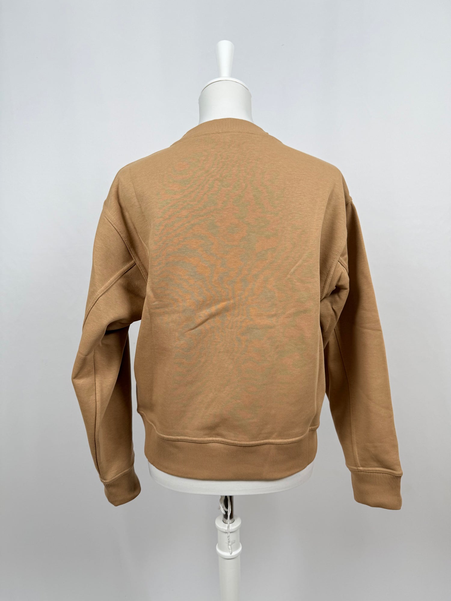 Camel sweatshirt with detachable collar
