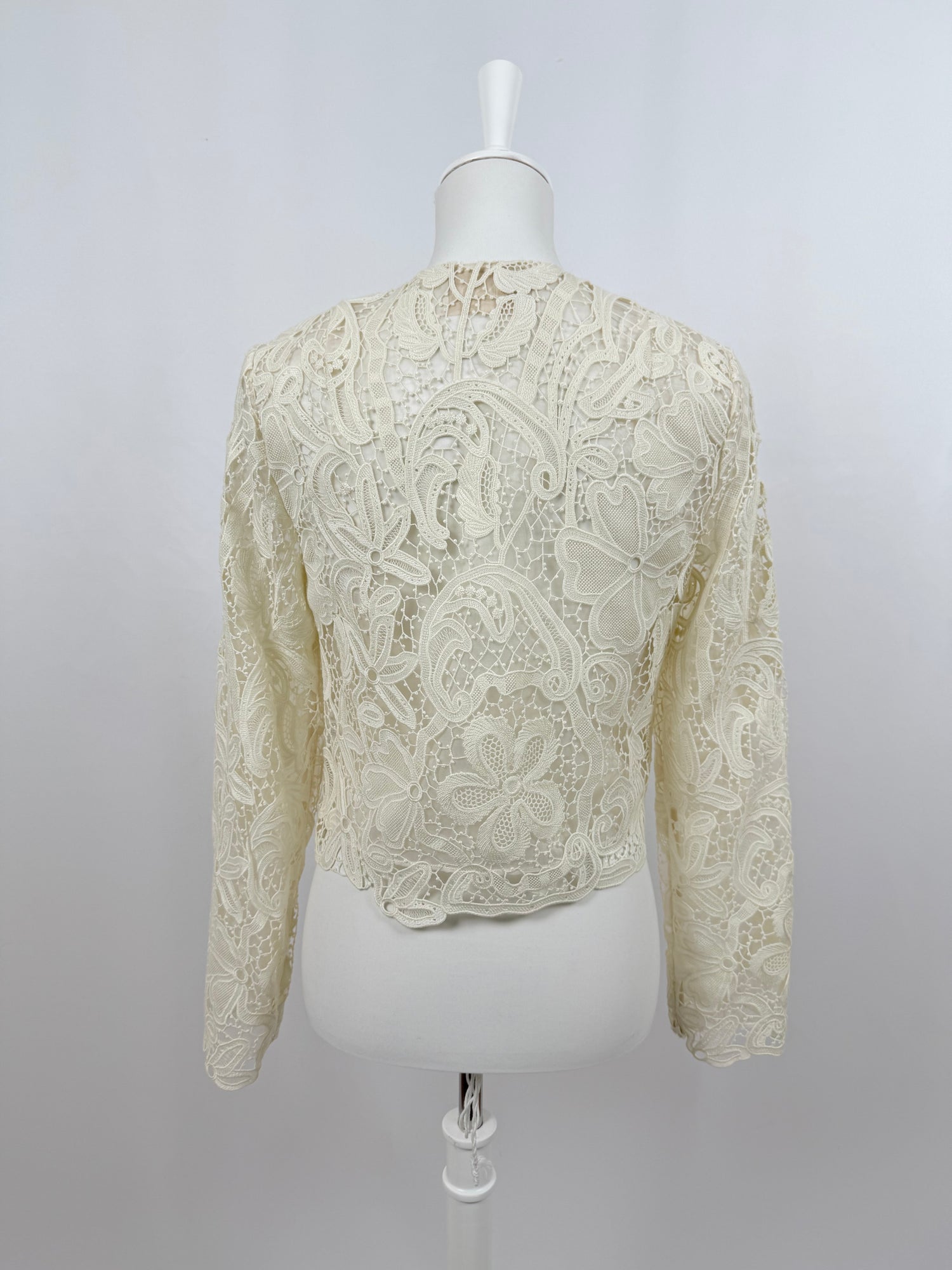Veste Caris écru en dentelle