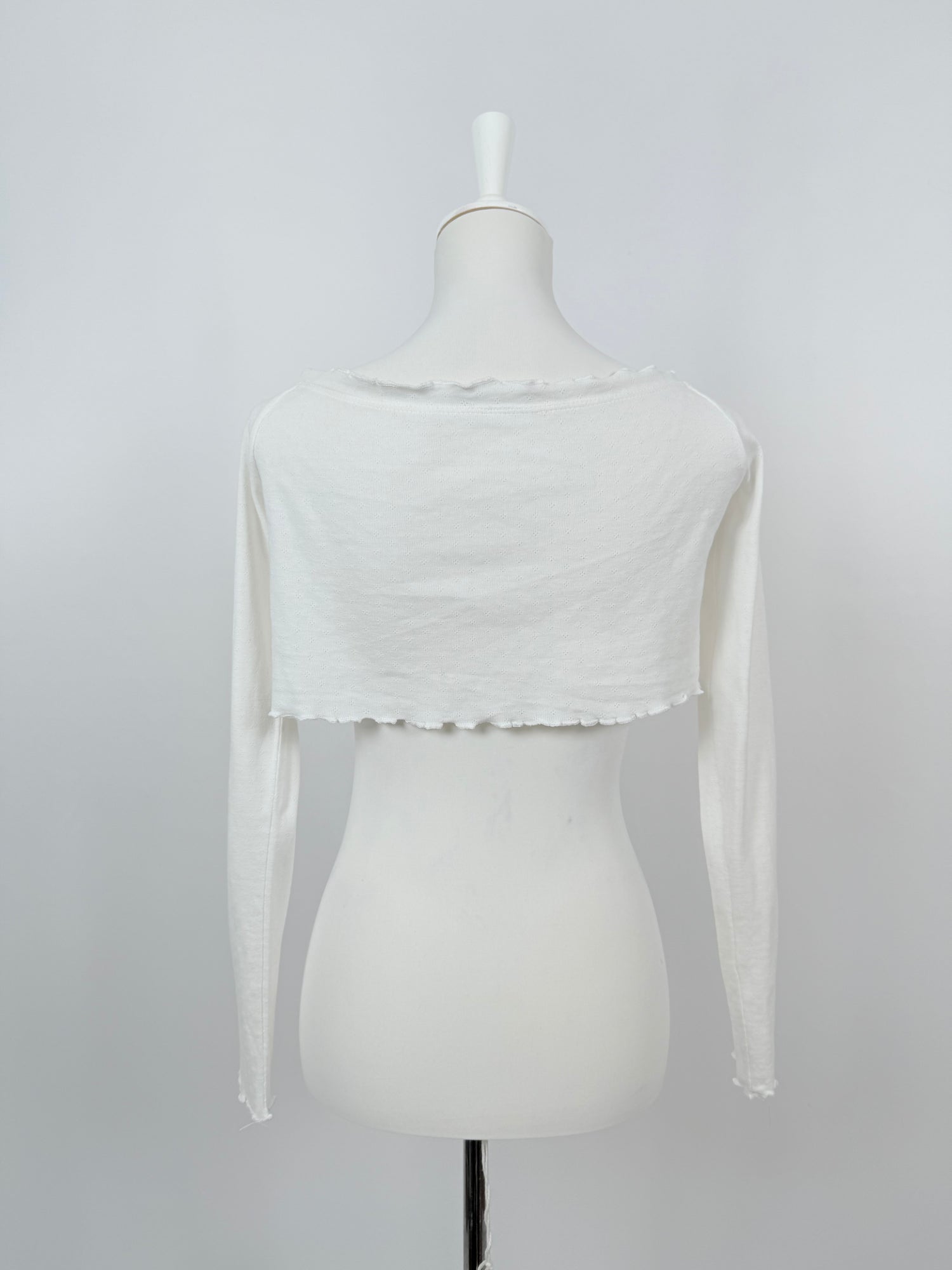 Boléro court blanc à nouer