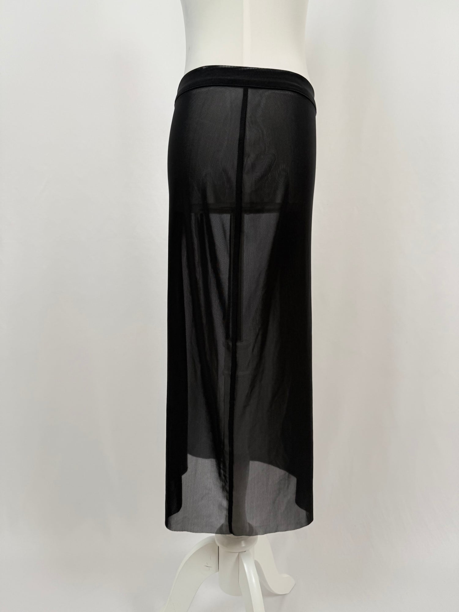 Jupe midi Peri transparente noire