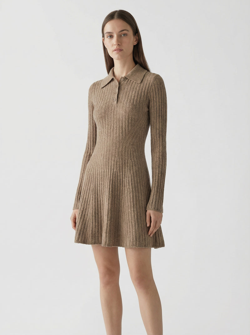 Izel taupe short dress