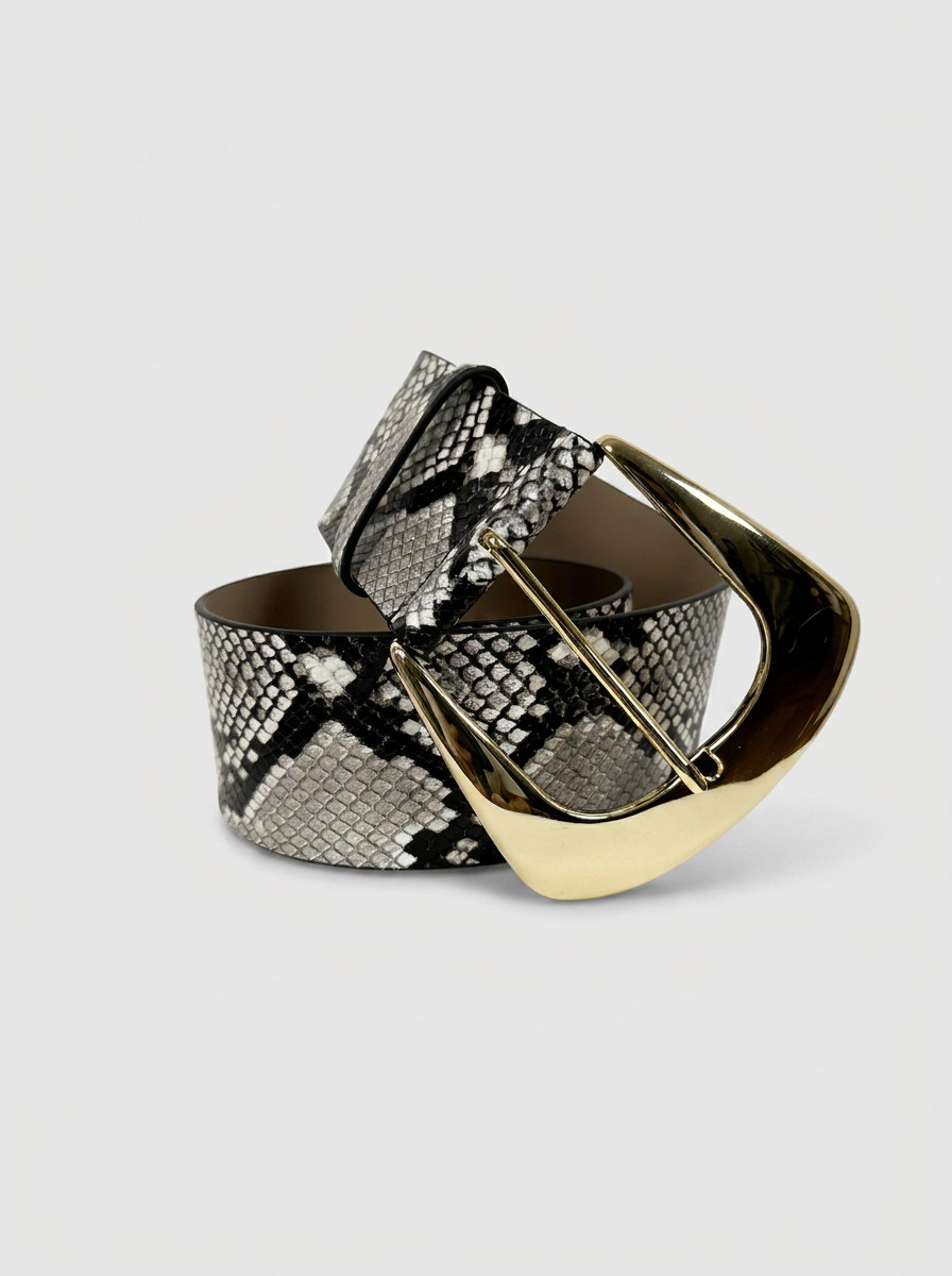 Ceinture large Matilda effet python