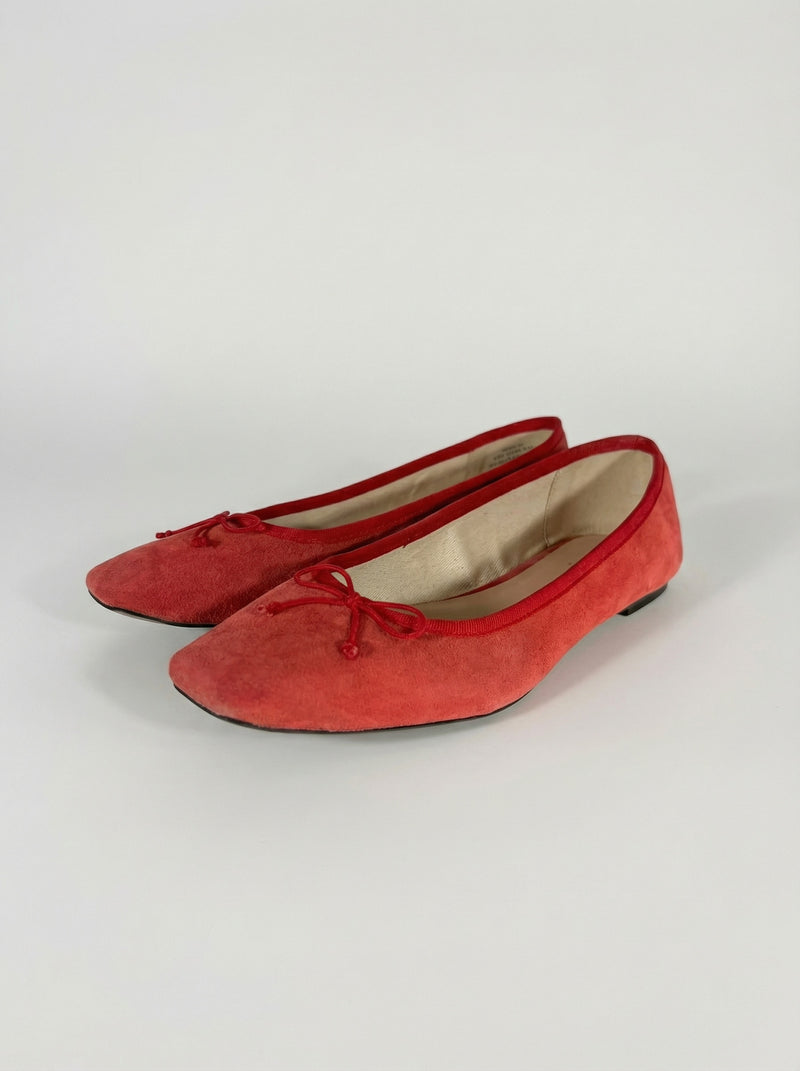 Ballerines Quinn en suède rouge