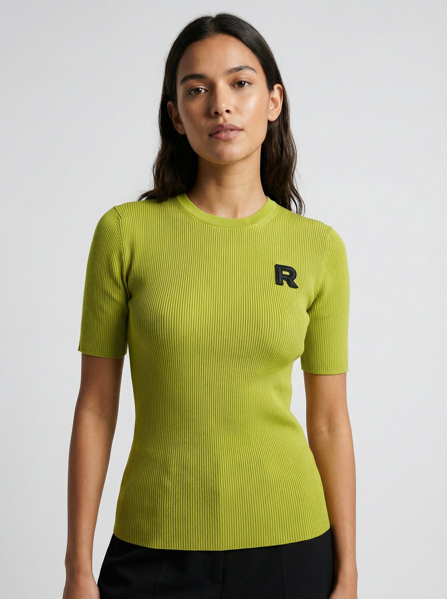 Green ribbed t-shirt