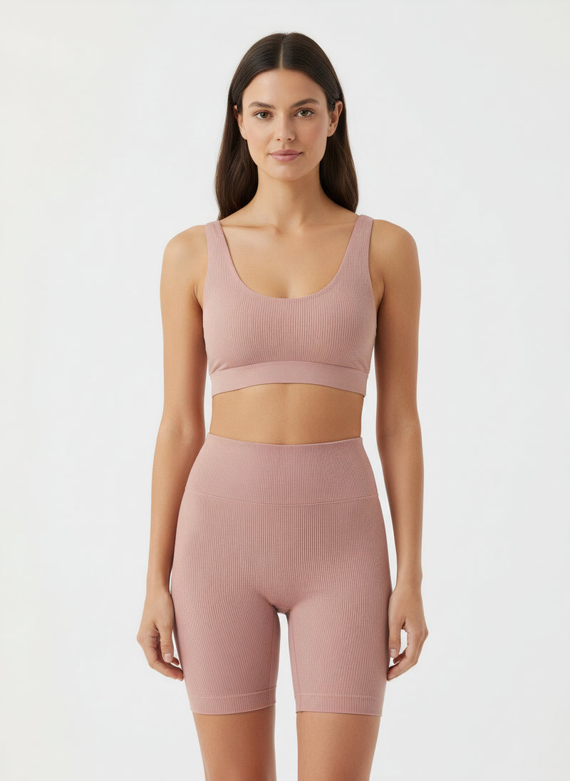 Soutien-gorge crop top Beauty rose