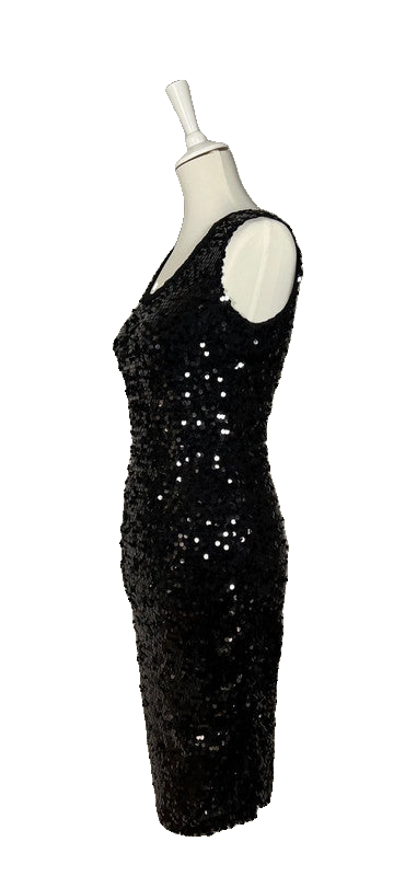 Black sequined dress