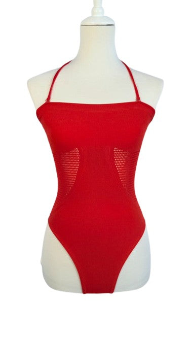 Maillot de bain 1 pièce rouge